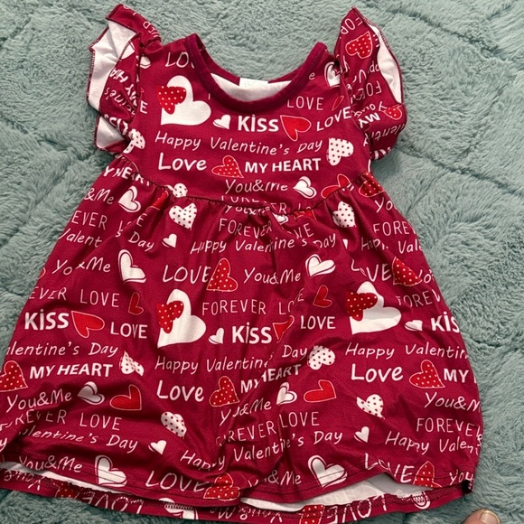 unknown Other - Valentine's Day Red Kids Dress size 3t